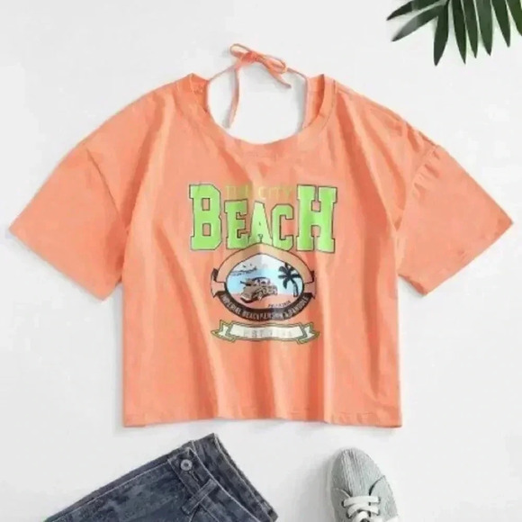 Zaful Beach Keyhole Crop Top - Picture 1 of 5